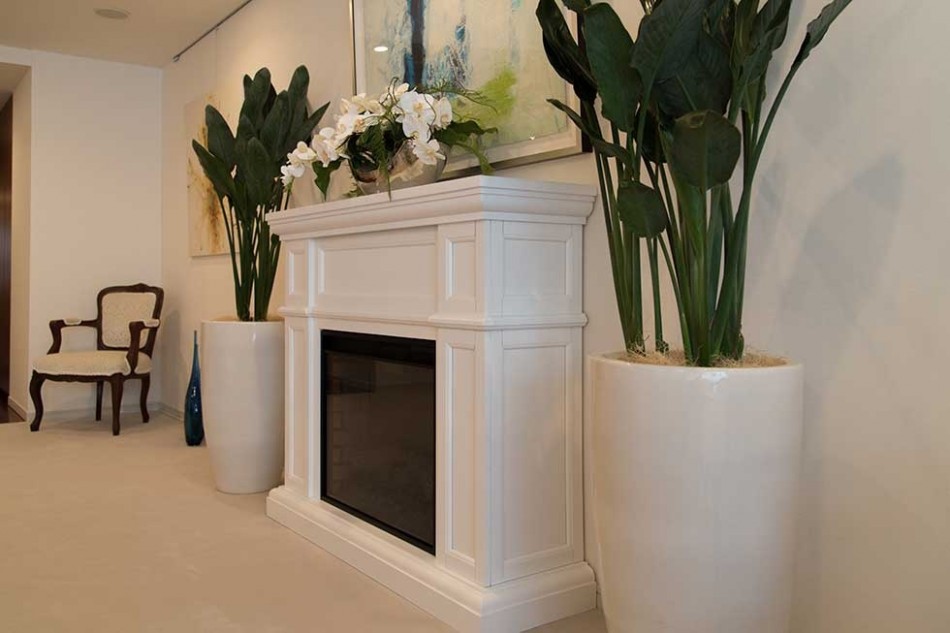 マンションインテリアコーディネート事例　暖炉